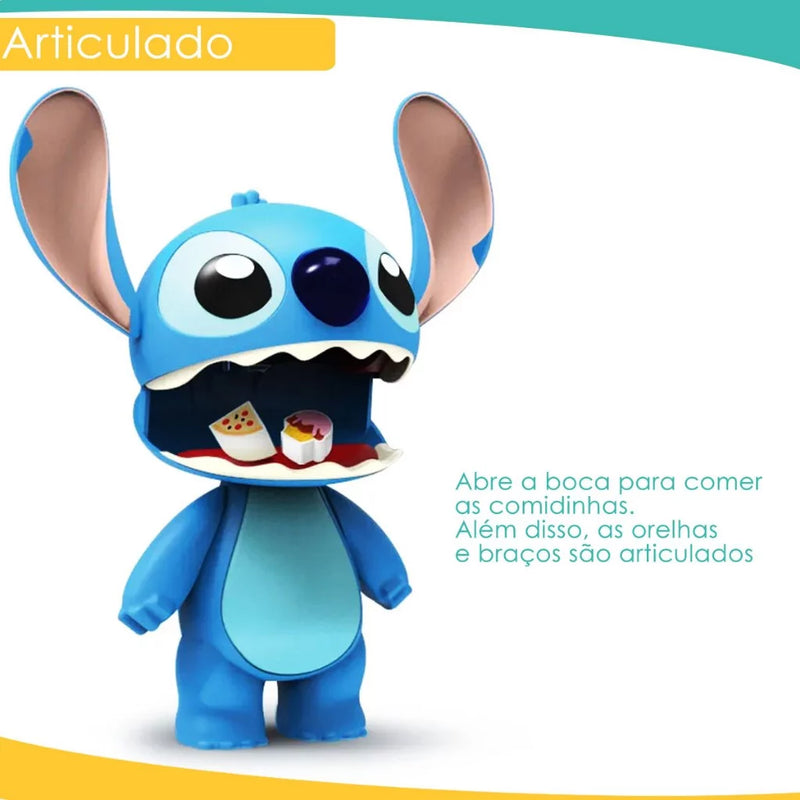 Boneco Articulada Angel Stitch 24cm Brinquedo Original Disney