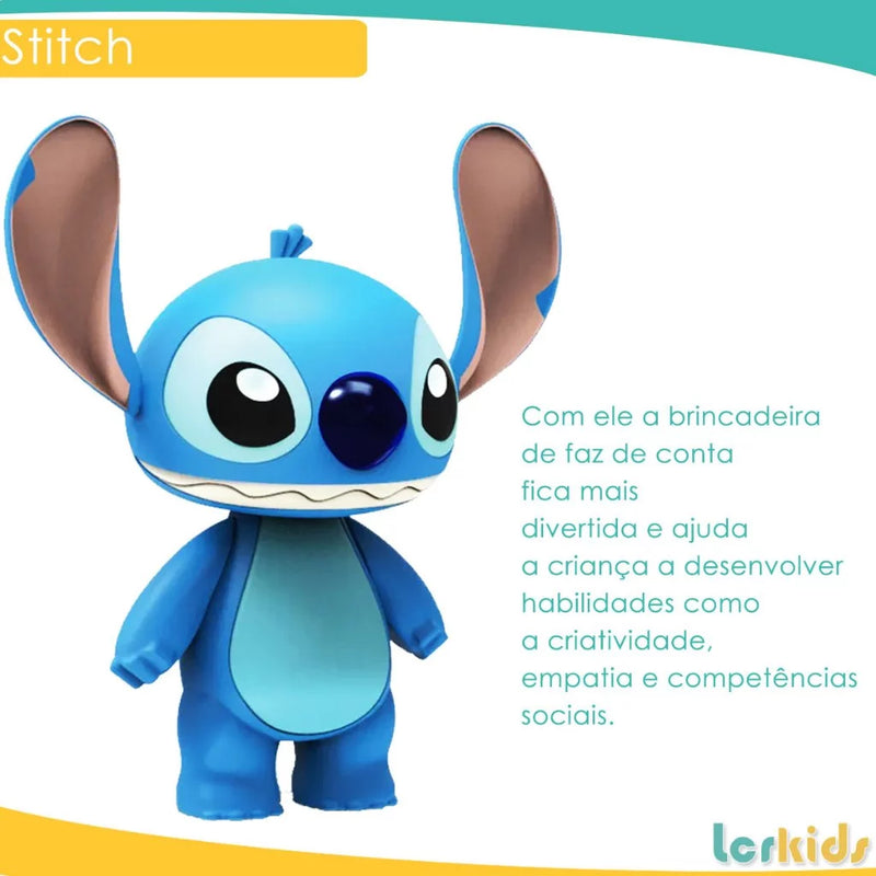 Boneco Articulada Angel Stitch 24cm Brinquedo Original Disney